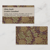 William Morris Weinroute Mendrisiotto Visitenkarte (Vorne/Hinten)