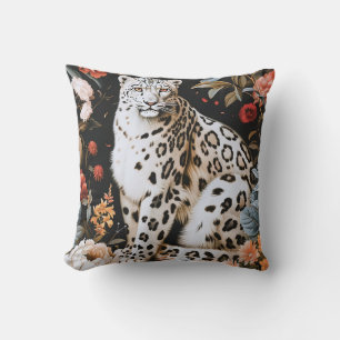 William Morris Weißer Leopard Mit Blumenmuster Kissen