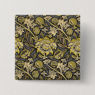 William Morris Wey Floral Arts Crafts Tapete Button