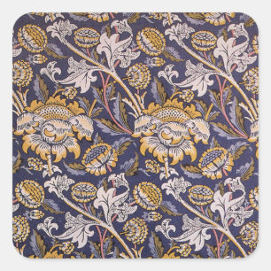 William Morris Wey Floral Arts Crafts Tapete Quadratischer Aufkleber