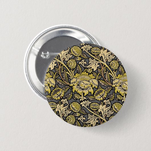 William Morris Wey Floral Wallpaper Button (Vorne & Hinten)