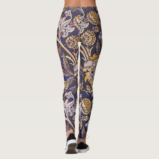William Morris Wey Floral Wallpaper Leggings (Rückseite)