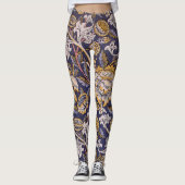 William Morris Wey Floral Wallpaper Leggings (Vorderseite)
