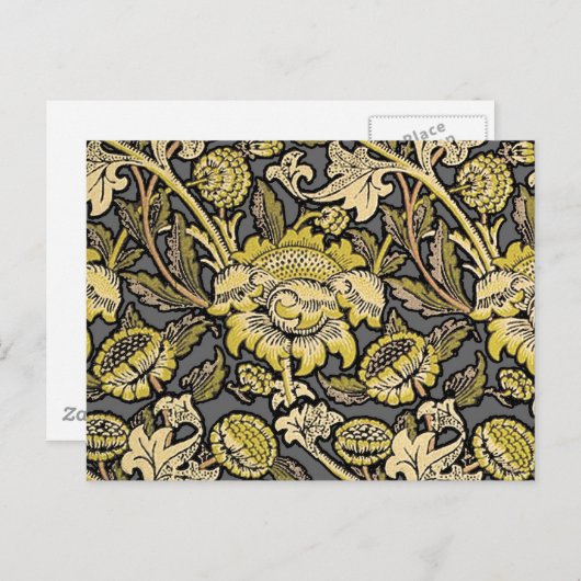 William Morris Wey Floral Wallpaper Postkarte (Vorne/Hinten)