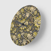 William Morris Wey Floral Wallpaper Runde Wanduhr (Winkel)