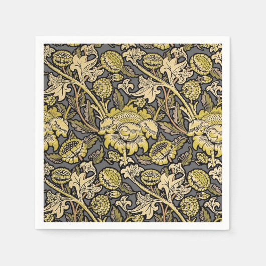 William Morris Wey Floral Wallpaper Serviette (Vorderseite)