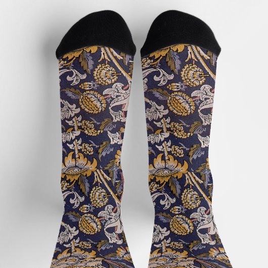 William Morris Wey Floral Wallpaper Socken (Oben)