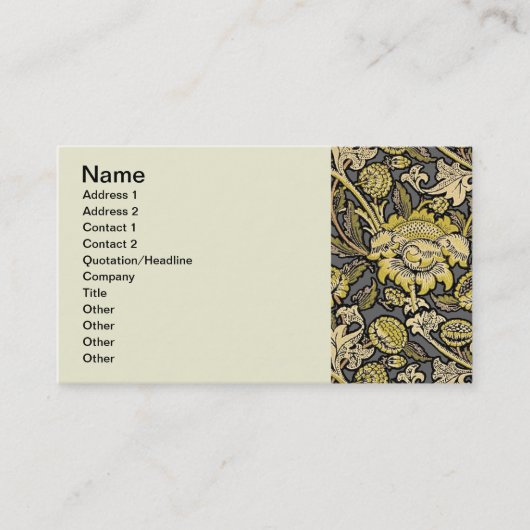 William Morris Wey Floral Wallpaper Visitenkarte (Vorderseite)