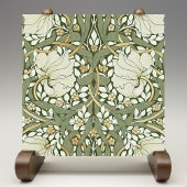 William Morris White Green Pimpernel Vintag Fliese