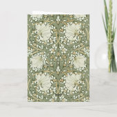 William Morris White und Green Pimpernel Birthday Karte (Rückseite)