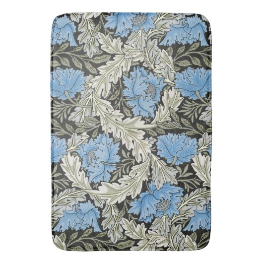 William Morris Wild Blue Poppies Badematte (Vorderseite Vertikal)