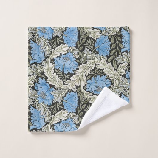 William Morris Wild Blue Poppies Badhandtuch Set (Waschlappen)