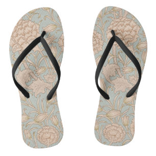 William Morris Wild Tulip Blume Floral Design Badesandalen