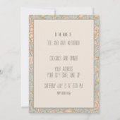 William Morris Wild Tulip Blume Floral Design Einladung (Rückseite)