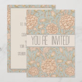 William Morris Wild Tulip Blume Floral Design Einladung (Vorne/Hinten)