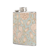 William Morris Wild Tulip Blume Floral Design Flachmann (Links)