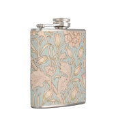 William Morris Wild Tulip Blume Floral Design Flachmann (Rechts)