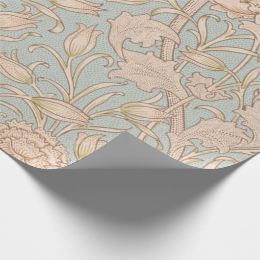 William Morris Wild Tulip Blume Floral Design Geschenkpapier (Ecke)