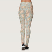 William Morris Wild Tulip Blume Floral Design Leggings (Rückseite)