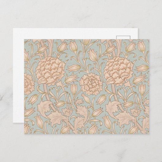 William Morris Wild Tulip Blume Floral Design Postkarte (Vorne/Hinten)