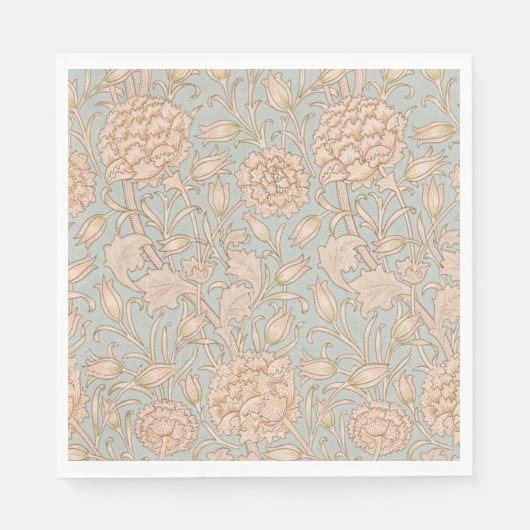 William Morris Wild Tulip Blume Floral Design Serviette (Vorderseite)