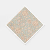 William Morris Wild Tulip Blume Floral Design Serviette (Ecke)
