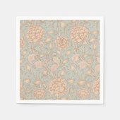 William Morris Wild Tulip Blume Floral Design Serviette (Vorderseite)
