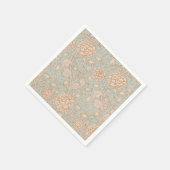 William Morris Wild Tulip Blume Floral Design Serviette (Ecke)