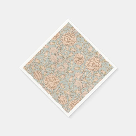 William Morris Wild Tulip Blume Floral Design Serviette (Ecke)