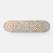 William Morris Wild Tulip Blume Floral Design Skateboard (Horizontal)