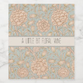 William Morris Wild Tulip Blume Floral Design Weinetikett (Einzelnes Label)