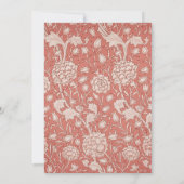 William Morris Wild Tulip Classic Viktorianisch De Einladung (Rückseite)