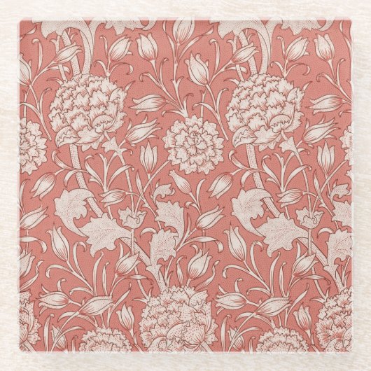 William Morris Wild Tulip Classic Viktorianisch De Glasuntersetzer (Vorderseite)