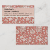 William Morris Wild Tulip Classic Viktorianisch De Visitenkarte (Vorne/Hinten)