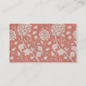 William Morris Wild Tulip Classic Viktorianisch De Visitenkarte (Rückseite)