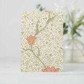 William Morris Wild Tulip Print Card Dankeskarte (Stehend Vorderseite)
