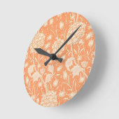 William Morris Wild Tulip Runde Wanduhr (Winkel)
