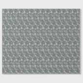 William * Morris Wild Tulips Steel Gray Blue Geschenkpapier (Flach)