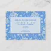 William Morris - Wilde Tulips - Blaue Flora Visitenkarte (Vorderseite)