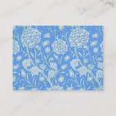 William Morris - Wilde Tulips - Blaue Flora Visitenkarte (Rückseite)