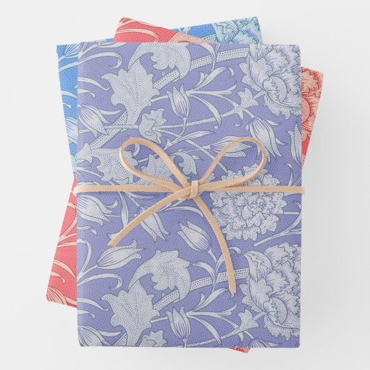 William Morris - Wilde Tulips Blumenmuster Geschenkpapier Set (Beispiel)