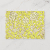 William Morris - Wilde Tulips - Gelbe Blume Visitenkarte (Rückseite)