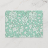 William Morris - Wilde Tulips - Grüne Blume Visitenkarte (Rückseite)
