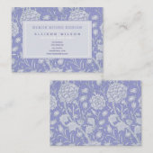 William Morris - Wilde Tulips - Lila Blume Visitenkarte (Vorne/Hinten)