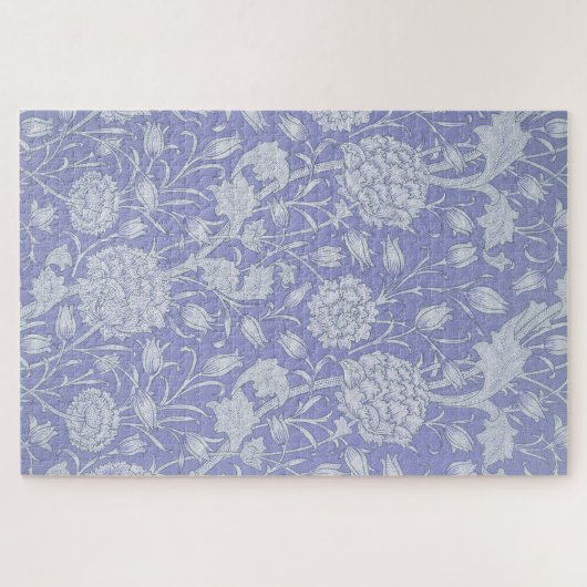 William Morris - Wilde Tulips Lila Blumenmuster Puzzle (Horizontal)
