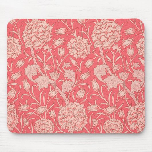 William Morris - Wilde Tulips - rosa Muster Mousepad (Vorne)