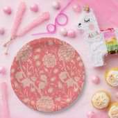 William Morris - Wilde Tulips - rosa Muster Pappteller (Party)