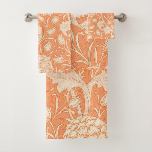 William Morris Wilde Tulpe berühmtes Muster Badhandtuch Set (Insitu)