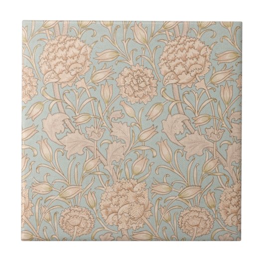 William Morris Wilde Tulpe Blumen Design Fliese (Vorderseite)