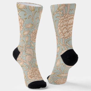 William Morris Wilde Tulpe Blumen Design Socken